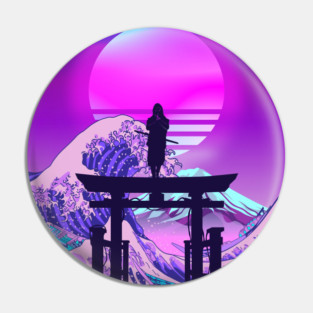 Great Wave off Kanagawa Ninja Pin