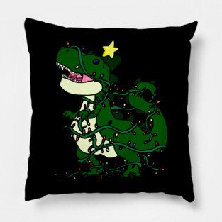 Christmas Tree Rex Pillow