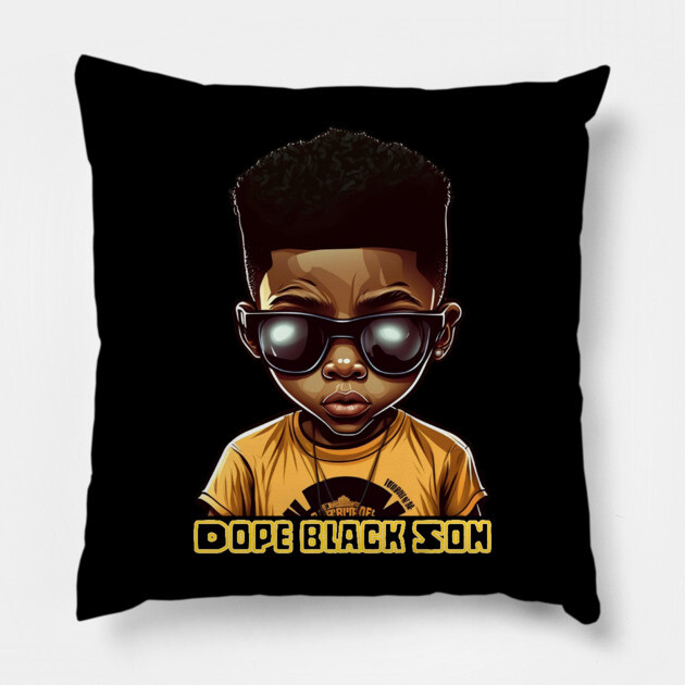Dope Black Son, Black Boy Pillow by UrbanLifeApparel