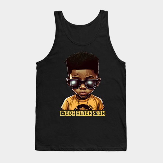 Dope Black Son, Black Boy Tank Top by UrbanLifeApparel