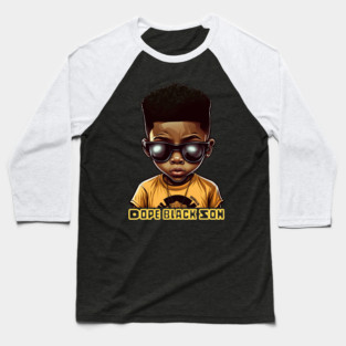 Dope Black Son, Black Boy Baseball T-Shirt