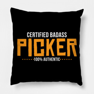 Certified Badass Picker Pillow