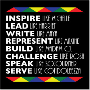 Black History Month Inspire Like Michelle Obama Posters and Art