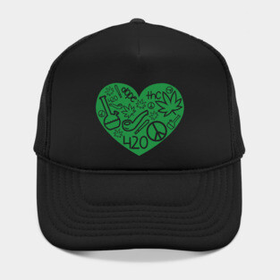 420 Green Heart Hat