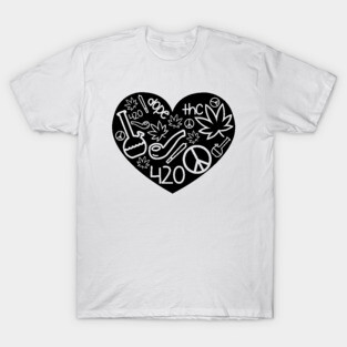 420 Green Heart T-Shirt