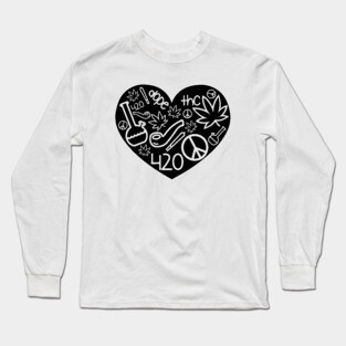 420 Green Heart Long Sleeve T-Shirt