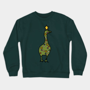 Christmas Humor Silly Goose Christmas Tree Crewneck Sweatshirt