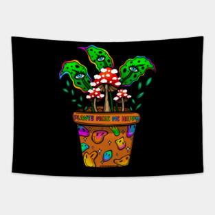 Plants make me happy Tapestry