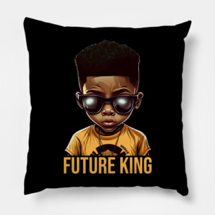 Future King, African American Boy Pillow