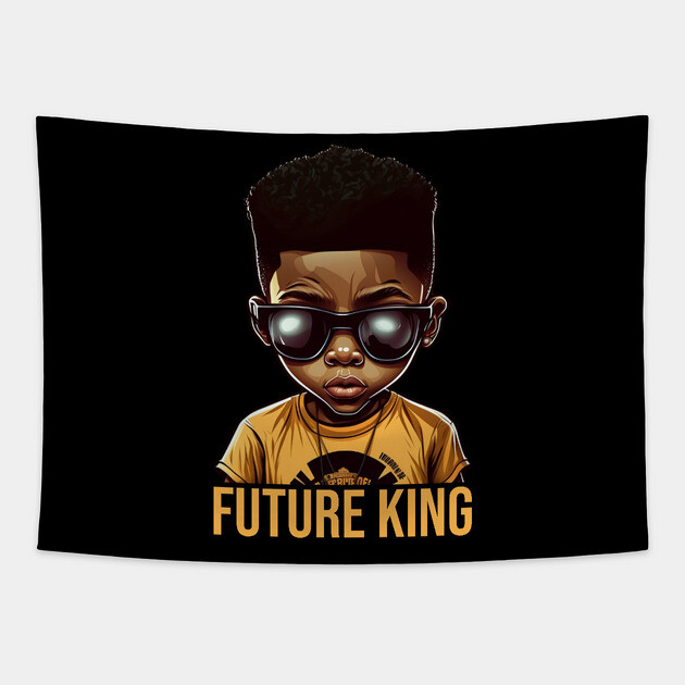 Future King, African American Boy Tapestry by UrbanLifeApparel