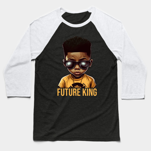 Future King, African American Boy Baseball T-Shirt by UrbanLifeApparel
