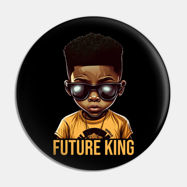 Future King, African American Boy Pin by UrbanLifeApparel