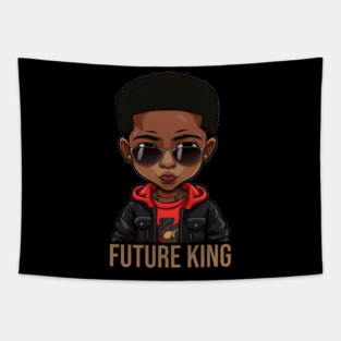 Future King, African American Child Tapestry