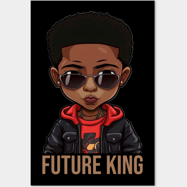 Future King, African American Child Wall Art by UrbanLifeApparel