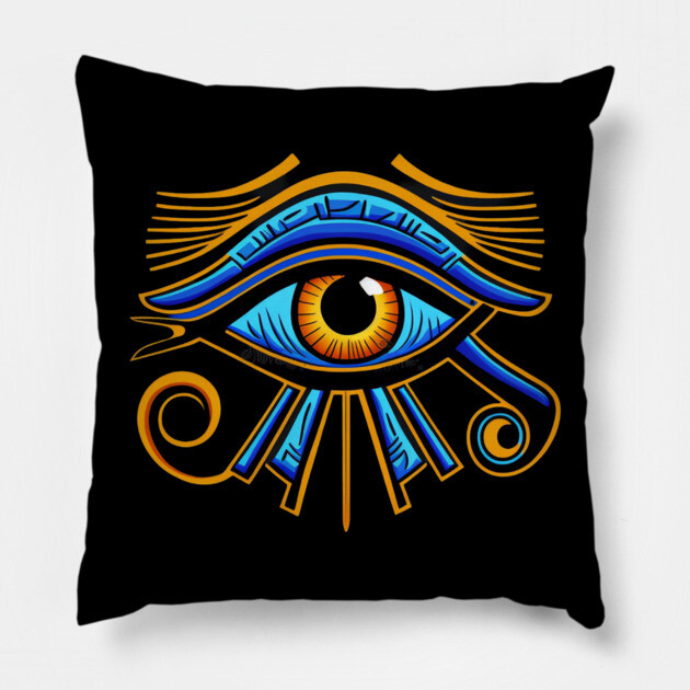 Eye of Ra, Egyptian Symbol, Eye of Horus Pillow by UrbanLifeApparel