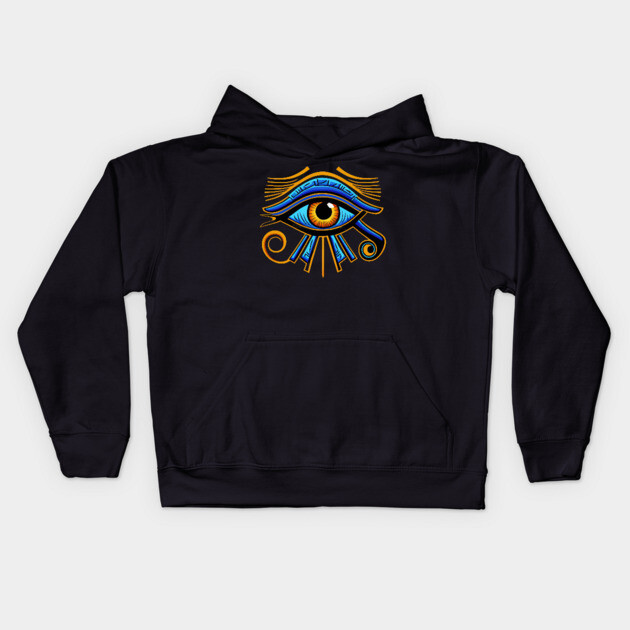Eye of Ra, Egyptian Symbol, Eye of Horus Kids Hoodie by UrbanLifeApparel
