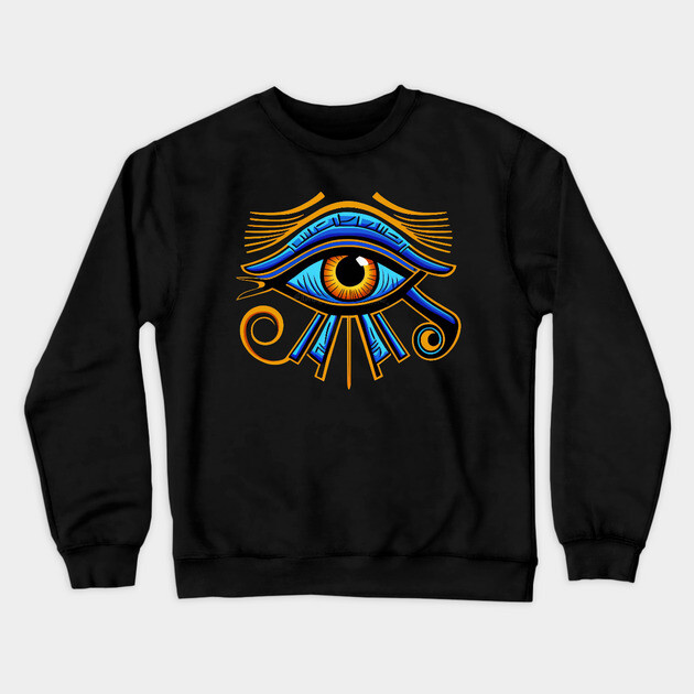Eye of Ra, Egyptian Symbol, Eye of Horus Crewneck Sweatshirt by UrbanLifeApparel