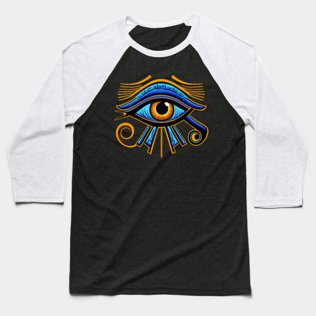 Eye of Ra, Egyptian Symbol, Eye of Horus Baseball T-Shirt by UrbanLifeApparel