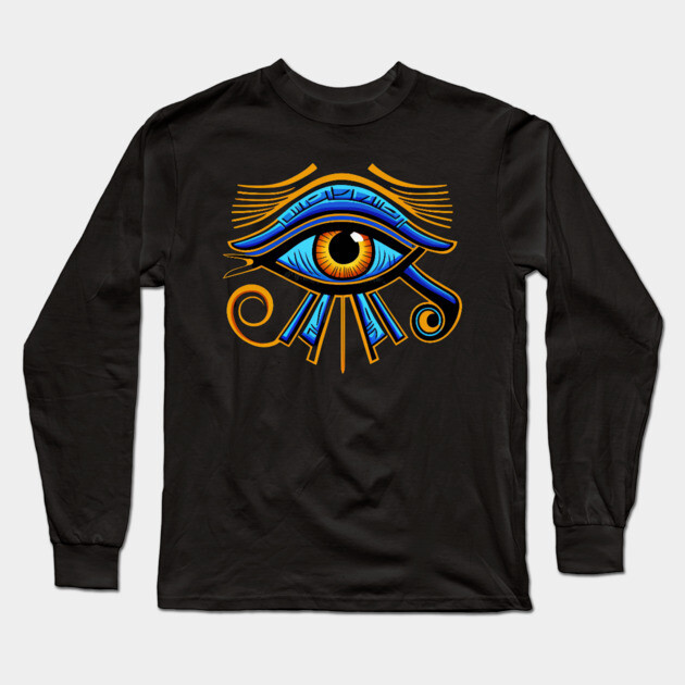 Eye of Ra, Egyptian Symbol, Eye of Horus Long Sleeve T-Shirt by UrbanLifeApparel