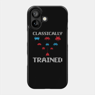 'Classically Trained' Funny 80's Video Game Icon Phone Case