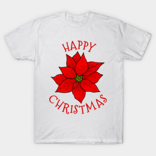 Christmas Flower Poinsettia Xmas 2022 T-Shirt