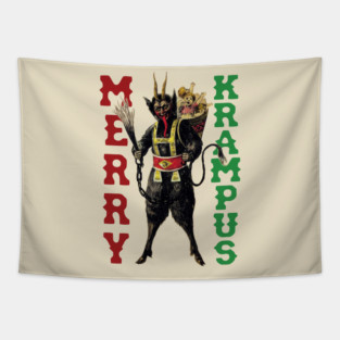 Merry Krampus Tapestry