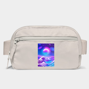 Great Wave off Kanagawa Synthwave GALAXY Bag