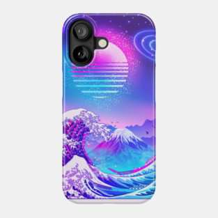Great Wave off Kanagawa Synthwave GALAXY Phone Case