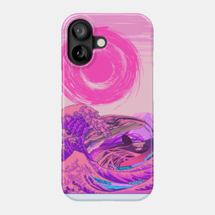great wave off kanagawa whale orca Phone Case