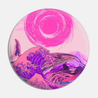 great wave off kanagawa whale orca Pin