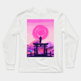 Great Wave off Kanagawa Ninja Long Sleeve T-Shirt