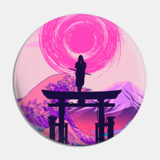 Great Wave off Kanagawa Ninja Pin