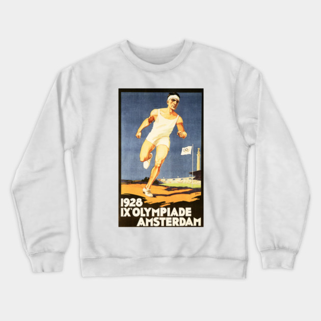 OLYMPICS Olympiade 1928 Amsterdam Netherlands Sports Meet Vintage Travel Crewneck Sweatshirt by vintageposters