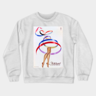 IDEWE Pantyhose Stockings Hosiery Vintage French Fashion Advertising Crewneck Sweatshirt