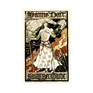 SARAH BERNHARDT JEAN D ARC Theater Poster by Artist Eugene Grasset T-Shirt