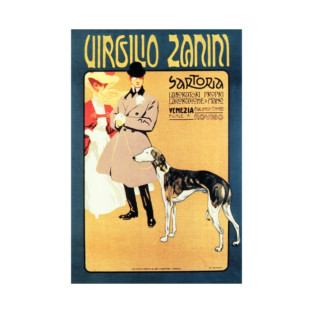 VIRGILIO ZANINI Italian Fashion Clothing Tailor House c1900 Vintage Poster T-Shirt