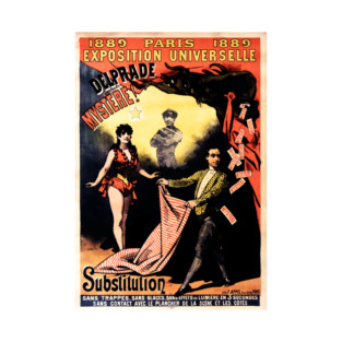 1889 Paris Delprade Mystere! Substitution Vintage Magic Performances Poster T-Shirt