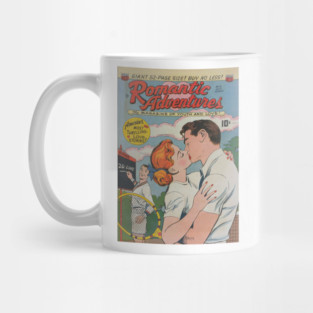 Vintage "Romantic Adventures" Cover Mug