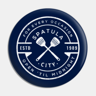 Spatula City Est. 1989 - UHF vintage logo Pin