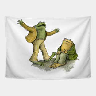 Frog and Toad Frog happy Tapestry