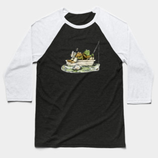 Frog and Toad Fishing Baseball T-Shirt