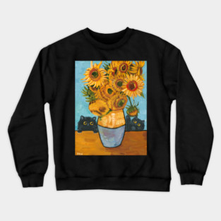 Playing With Sunflowers Crewneck Sweatshirt