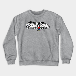 Flying piano Crewneck Sweatshirt