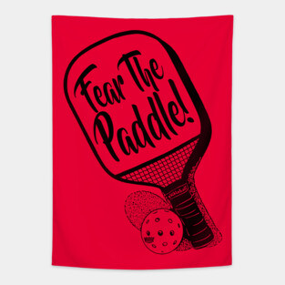 Fear The Paddle Pickleball Tapestry