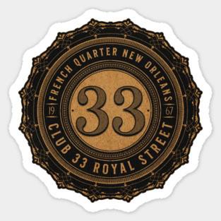 Club 33 French Quarter New Orleans Orlando Florida Secret Society Retro design Magnet