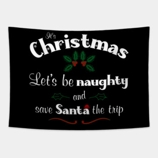 Naughty Christmas Tapestry