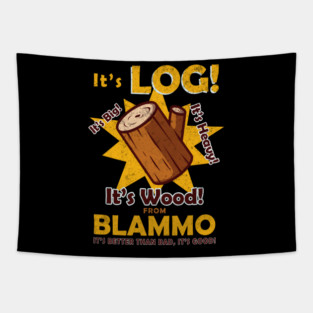 Ren And Stimpy It's Log From Blammo Vintage Tapestry