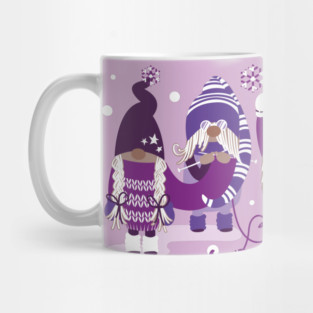 Let it gnome // spot // monochromatic violet Classic Christmas Mug