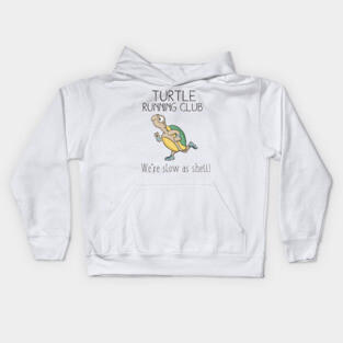 Turtle Running Club, Funny Turtle Running Kids Hoodie