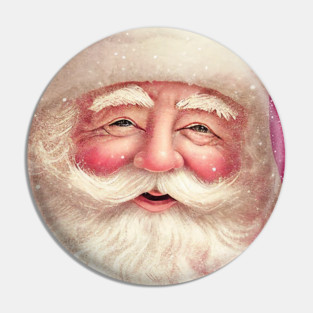 Retro Vintage Pink Santa Claus Pin